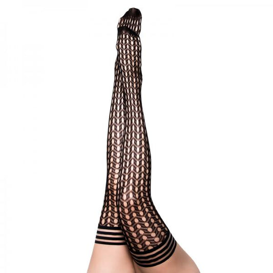 Kixies Mimi Black Fishnet Circles Size A